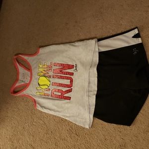 Justice size 8 softball outfit